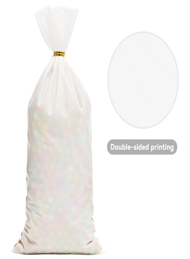 Lecpeting 100 Pcs Cellophane Treat Bags Plastic Goodie Candy Bags with Twist Ties for Gift Wrap Birthday Wedding Baby Shower Christmas Party Supplies (White) - Image 3